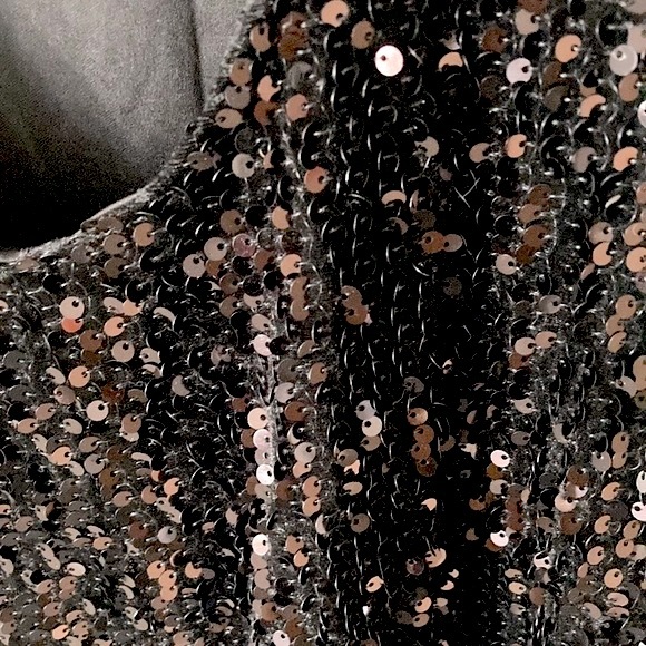 🎁ZARA Blogger Black Sequin Cut Out Mini Dreas - Picture 7 of 9